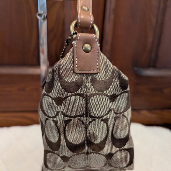 Coach Y2K Mini Bag Brown Signature w/ Brown Suede, Brown Leather B06K-40002 - Picture 5 of 11